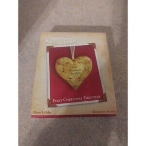 2004 First Christmas Together Hallmark Heart Shaped Metal Keepsake Ornament